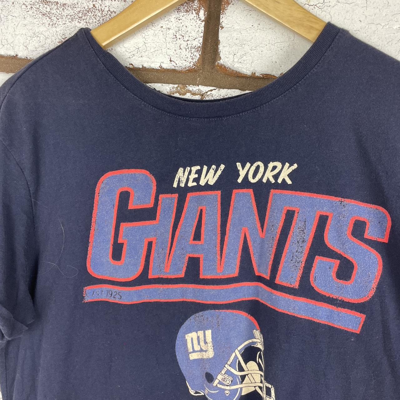 Blue NFL NY Giants Long Sleeve Shirt Size: Large - Depop