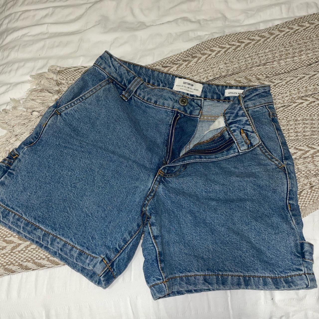 Cotton on denim shorts in perfect condition, worn... Depop