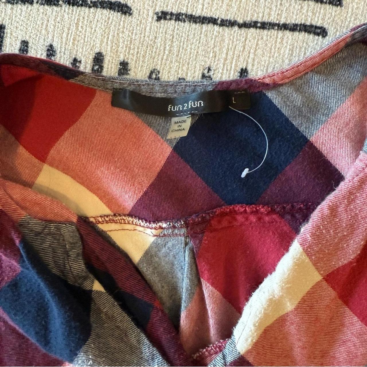 Source Unknown Women's Blouse - Red/Blue - L – Ha… - image 3