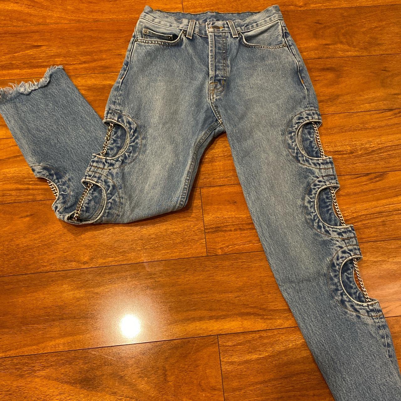 Carmar Ripped Jeans from LF with jean chain that is - Depop