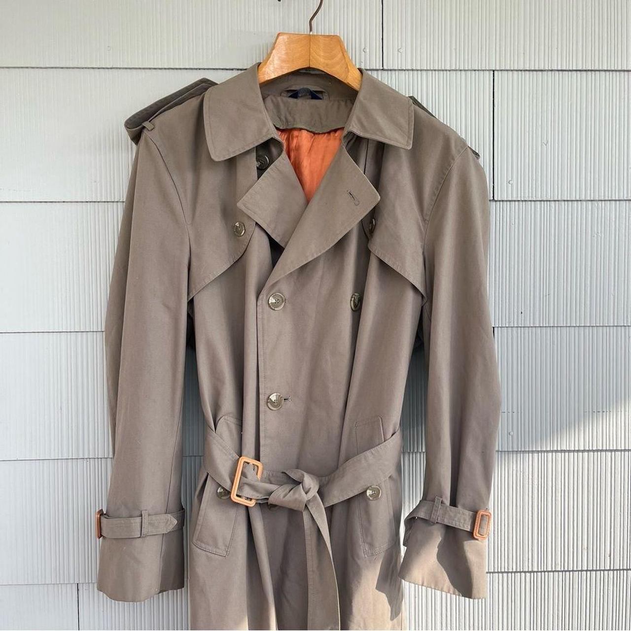 Classic Belted Trench Coat Vintage Double Breasted... - Depop