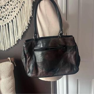 Patchwork leather bag Good condition some wear on - Depop