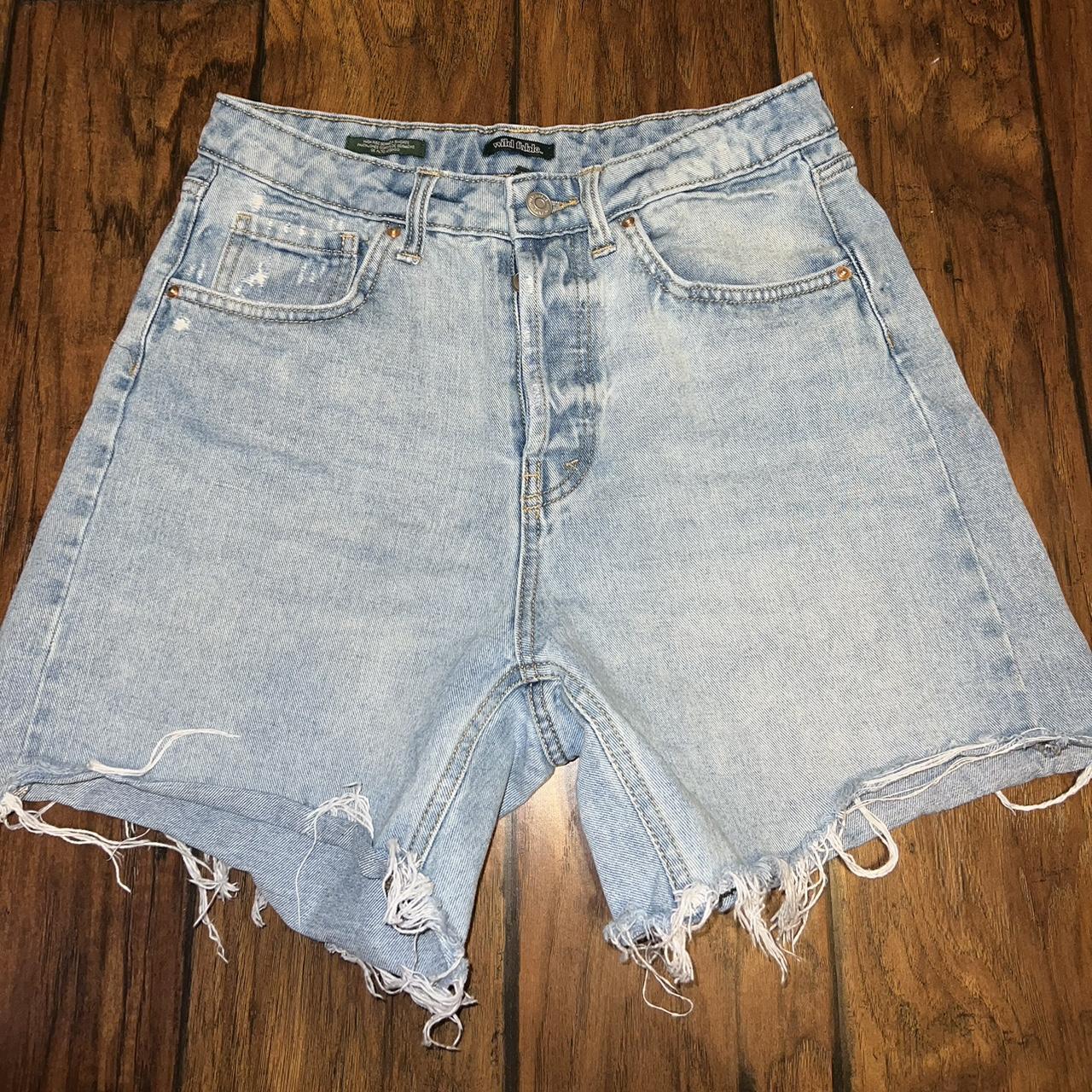 WILD FABLE target distressed high rise Bermuda shorts Depop