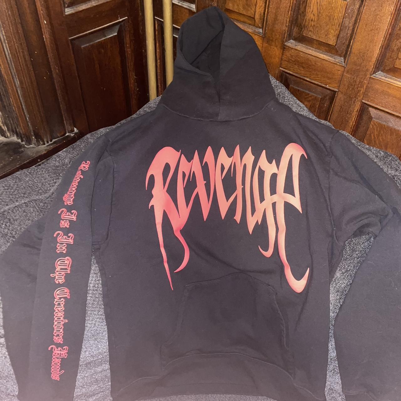 Red and discount black revenge hoodie