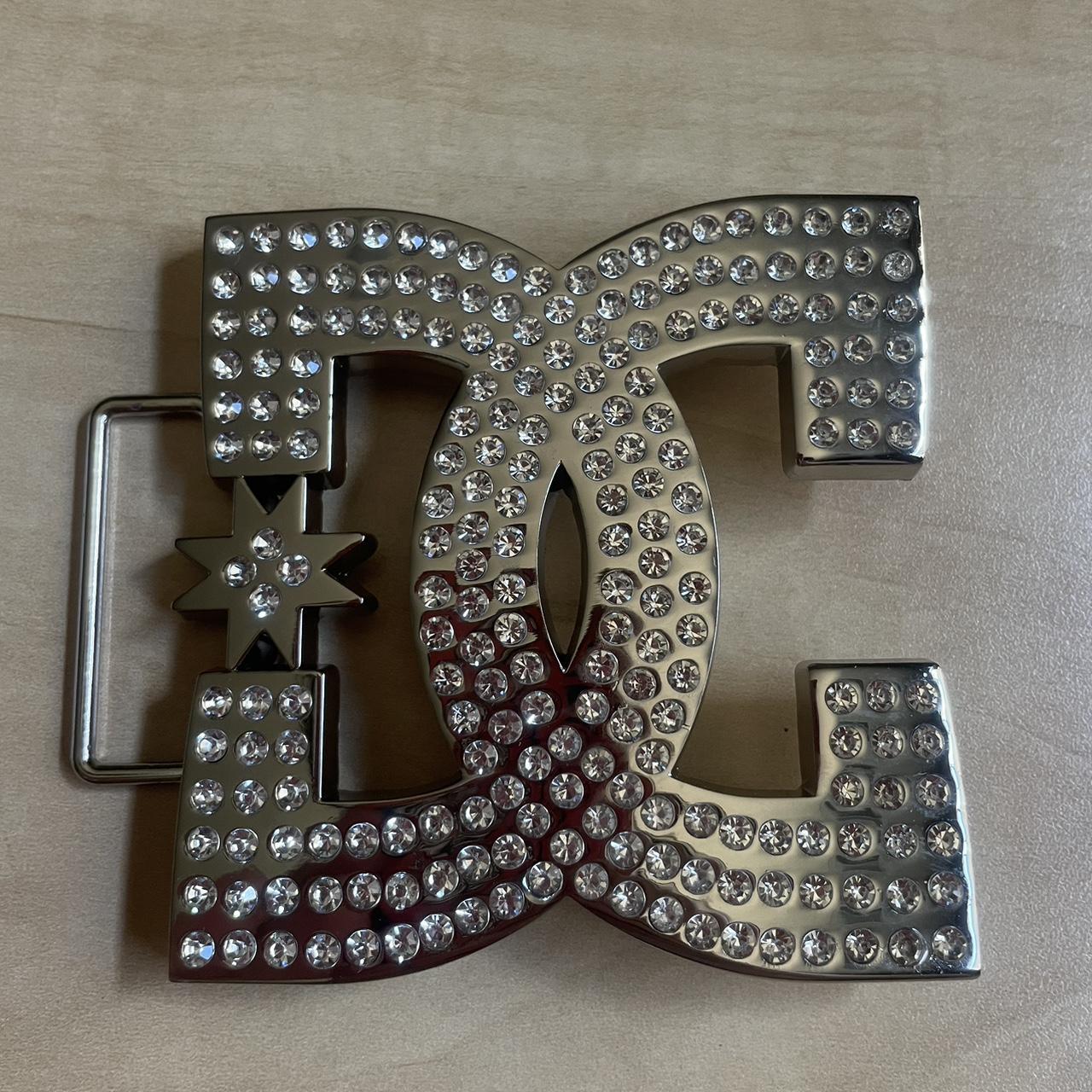 Rhinestone DC Belt Buckle in perfect condition. Depop