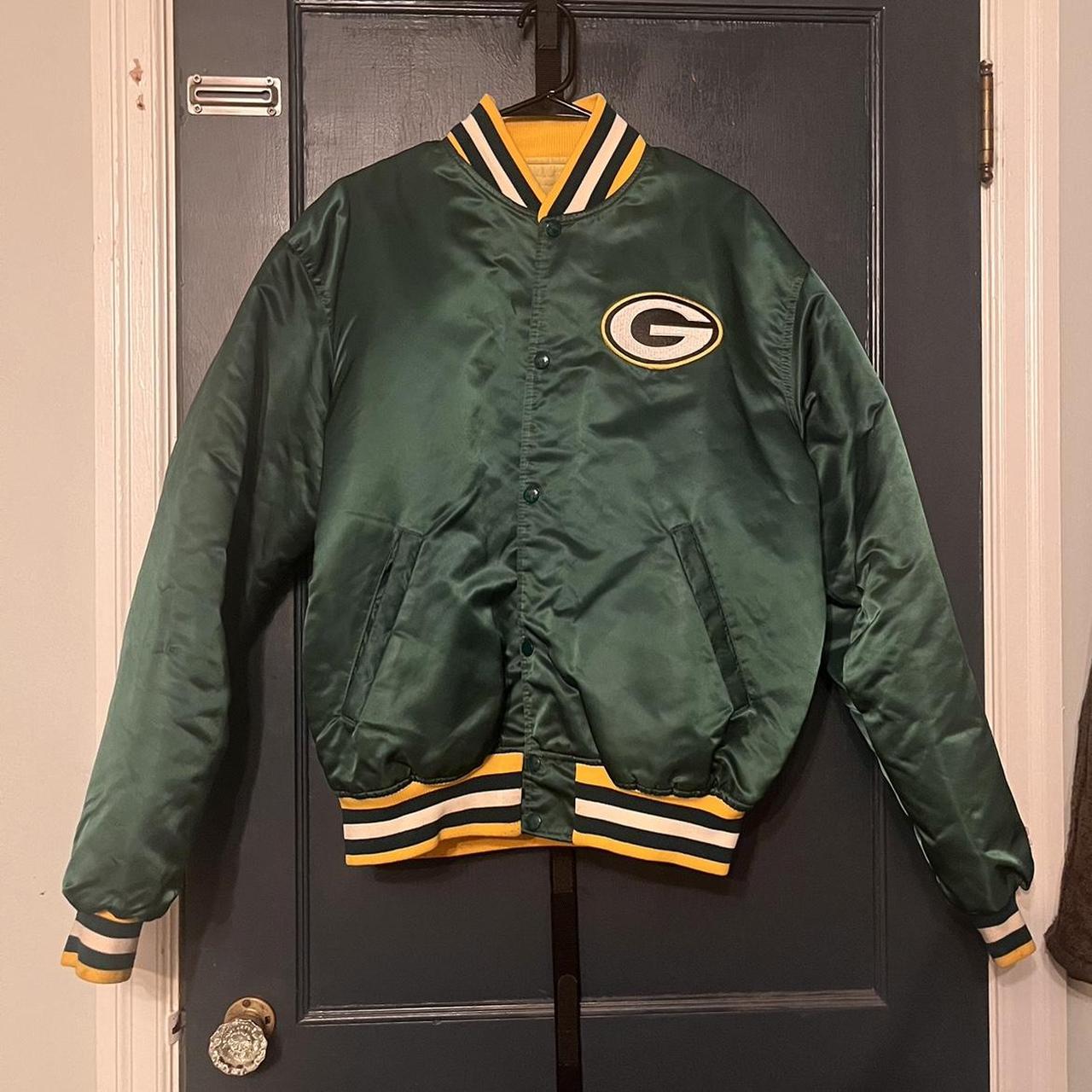 Vintage 80s Green Bay Packers Jacket Starter Mens S NFL Football Satin  Patches