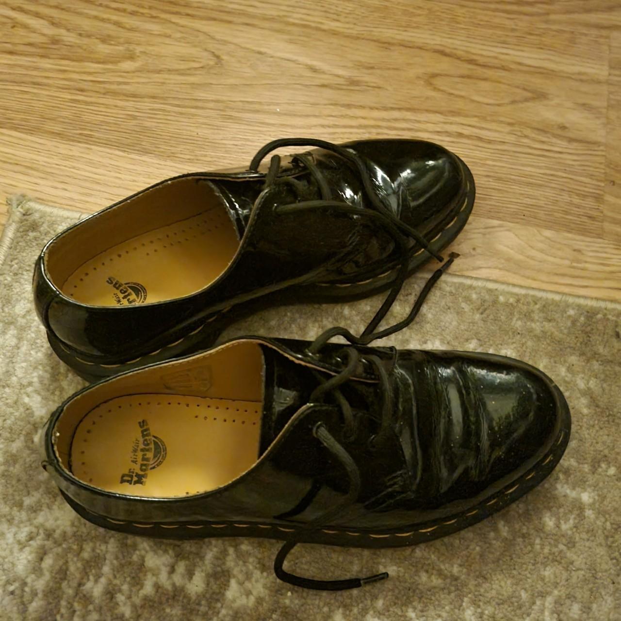 Glossy / Patent Leather Doc Martens 1461 Black... Depop