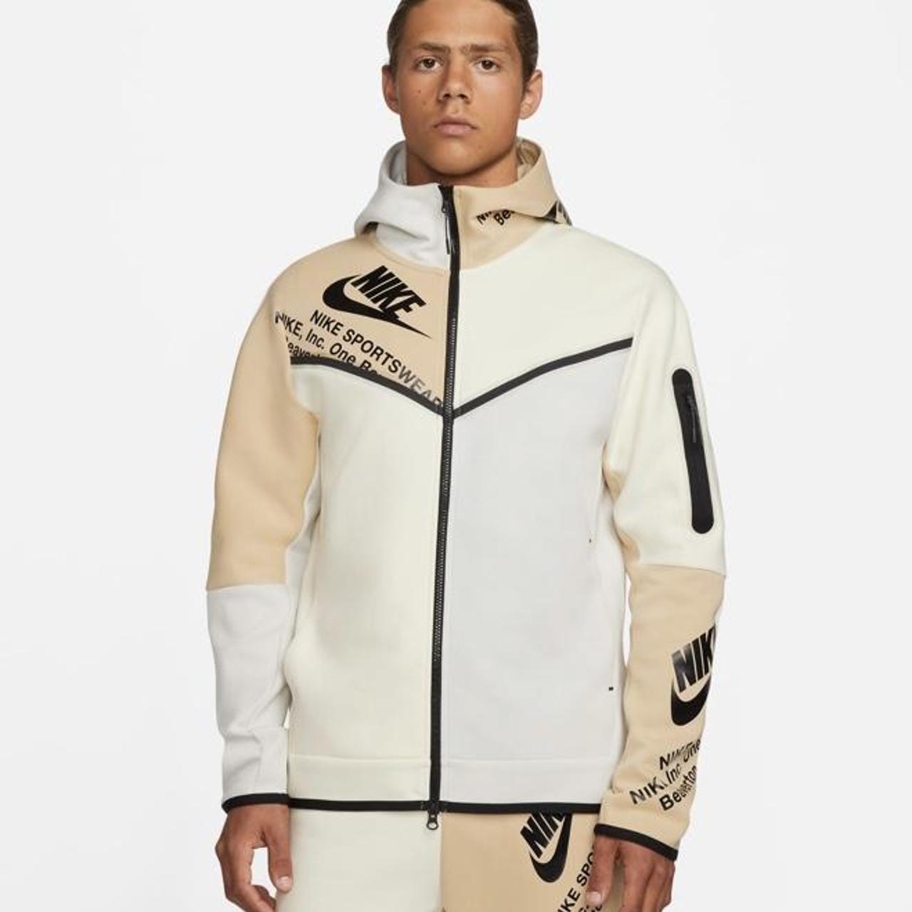 tan nike tech jacket