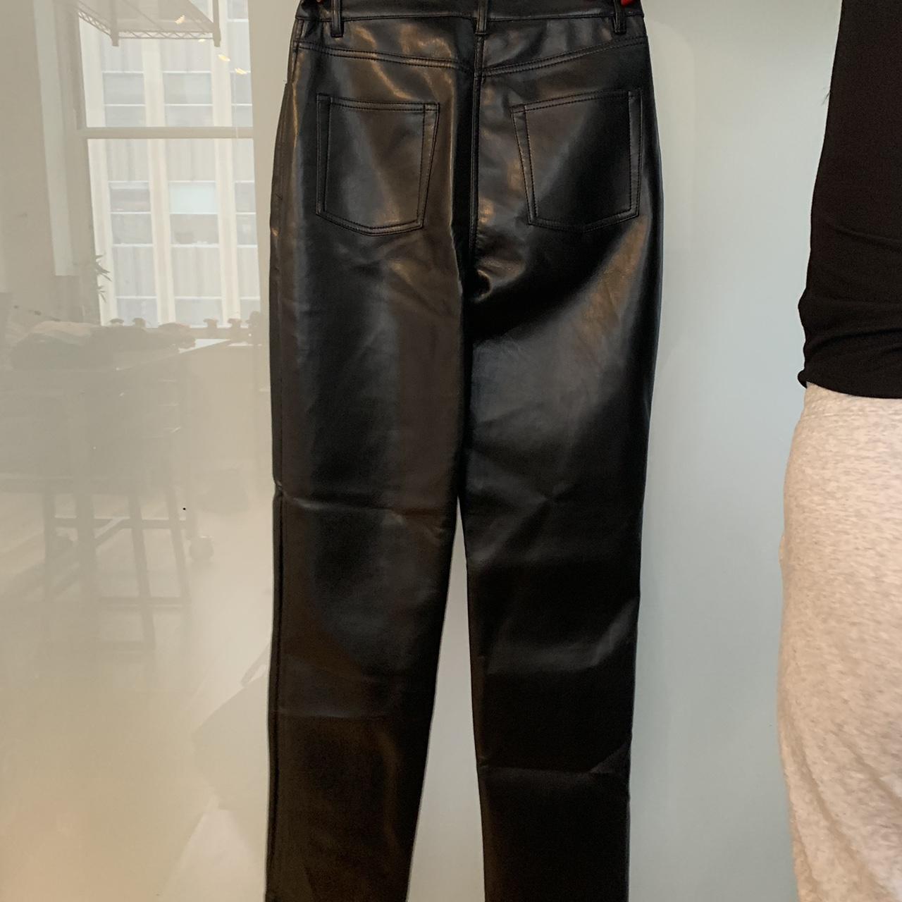 Black Aritzia Melina Tall leather pants. Brand new... - Depop