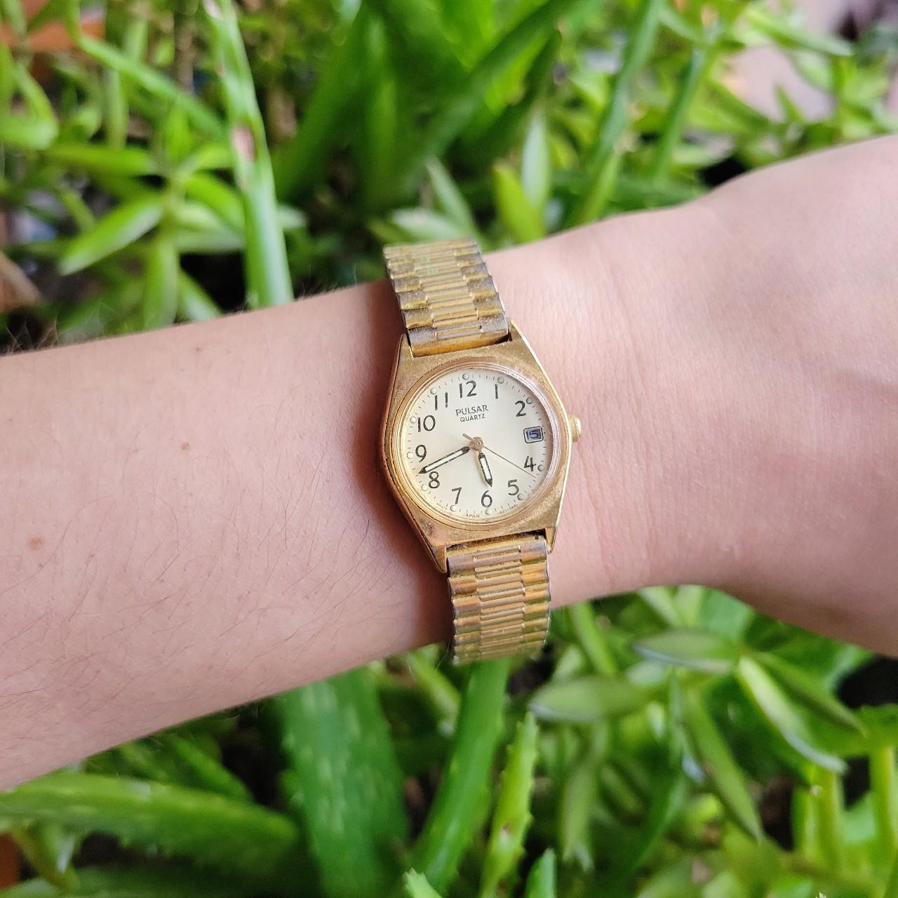 Vintage Dainty Gold Pulsar shops by Seiko Watch