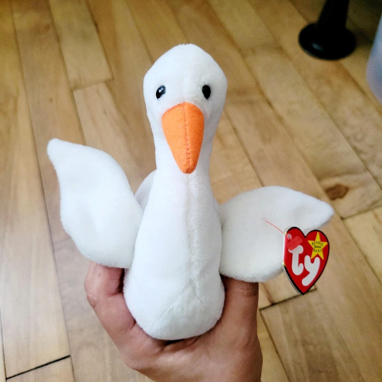 Vintage 1996 TY Gracie the Swan Beanie Baby Depop