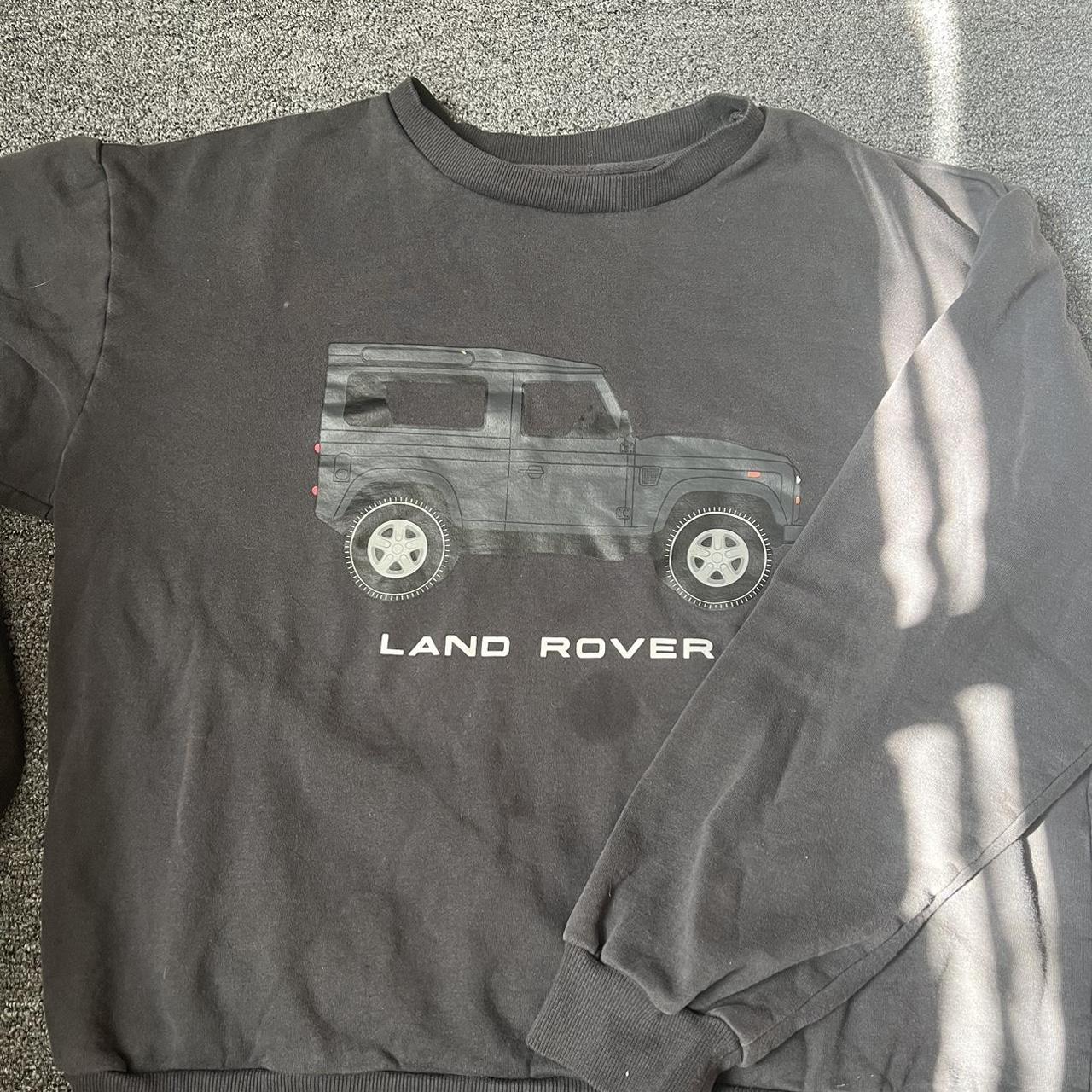 Oversized Land Rover crewneck size m Has small stain... Depop