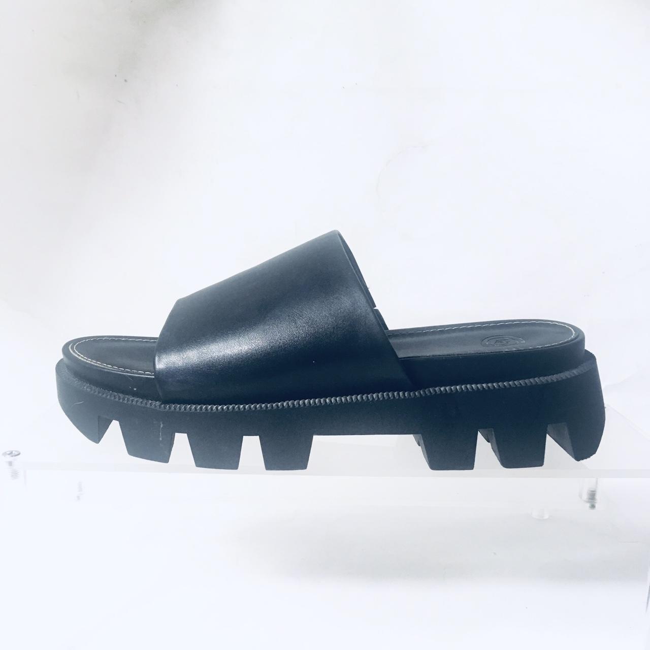Chunky Platform Slide Urban Outfitters Black Vegan