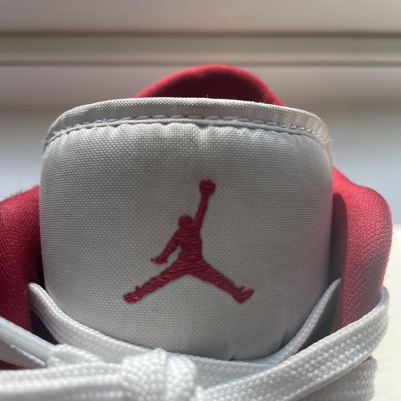 Jordan Men's Red and White Trainers | Depop