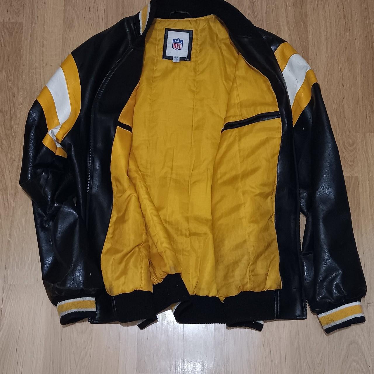 Vintage Pittsburgh Steelers NFL Faux Leather Mens XL Jacket Football #NFL  #PittsburghSteelers