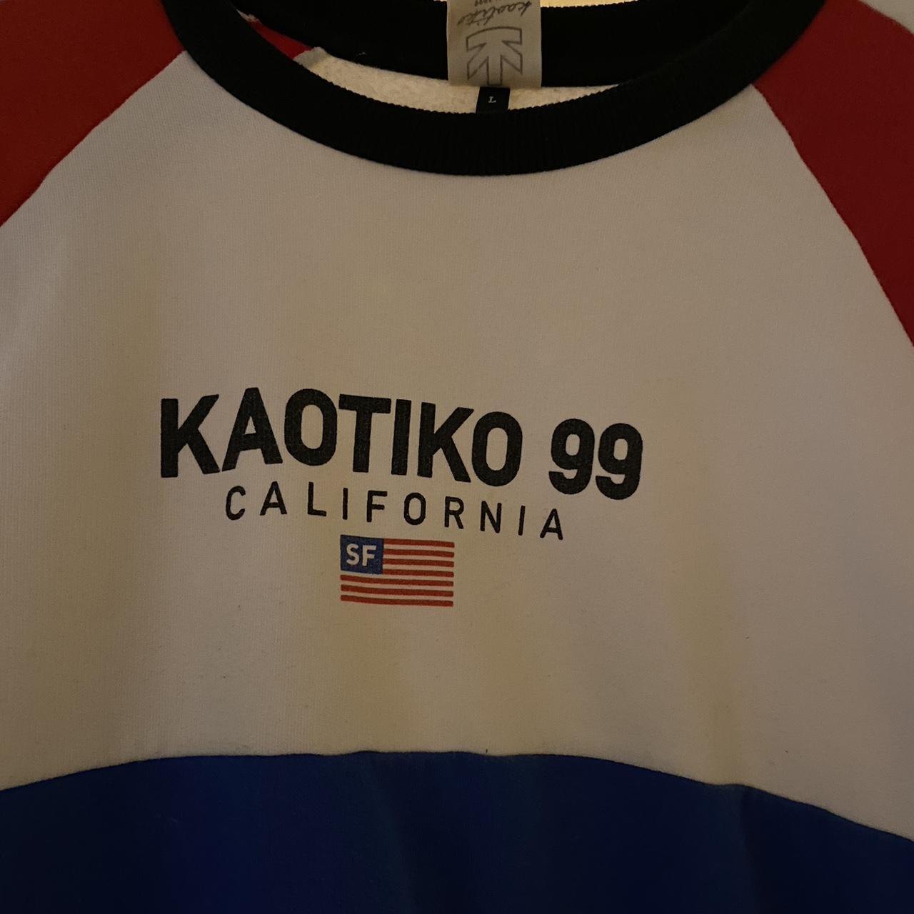 Kaotiko sweatshirt in red white and blue in size L