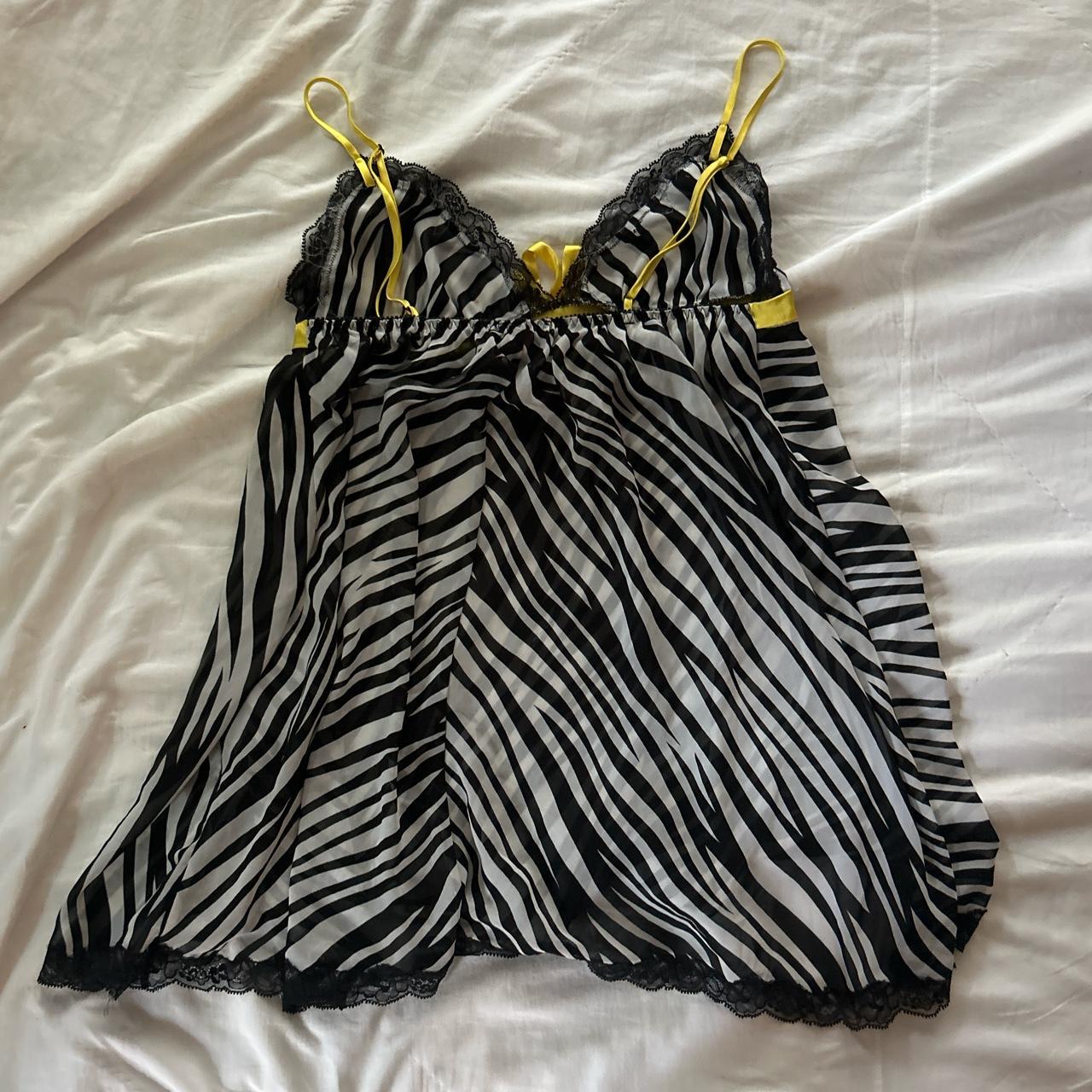 Betsy Johnson Sheer Lace Slip Dress Zebra Print Depop