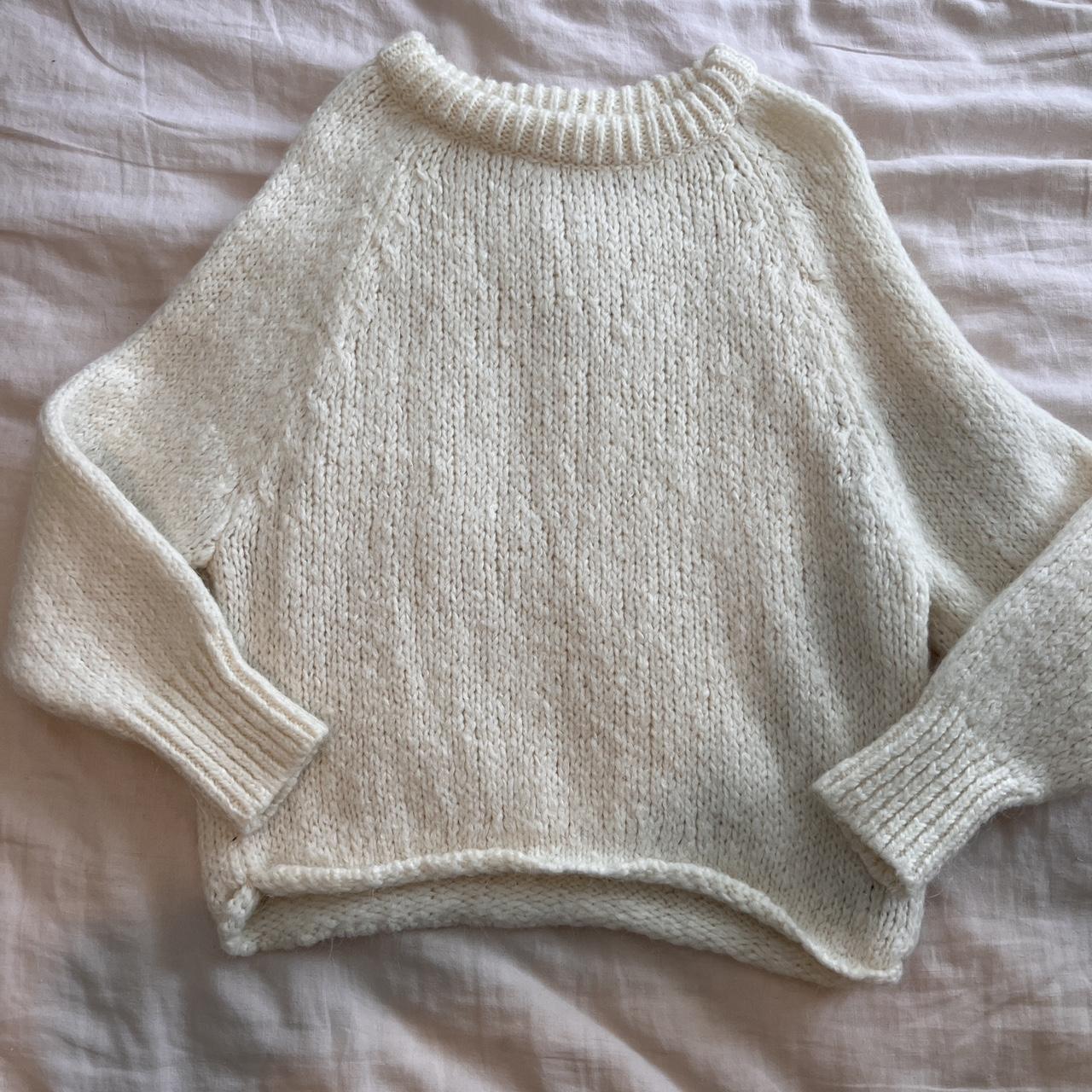 Zara Women's Cream Jumper | Depop