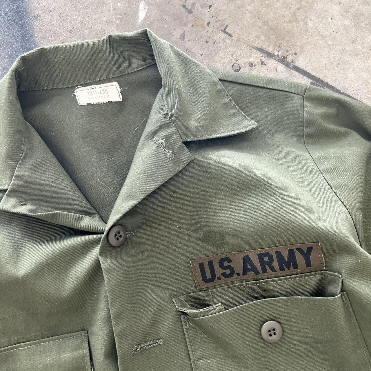 Vintage army fatigue shirt Details: vintage US... - Depop