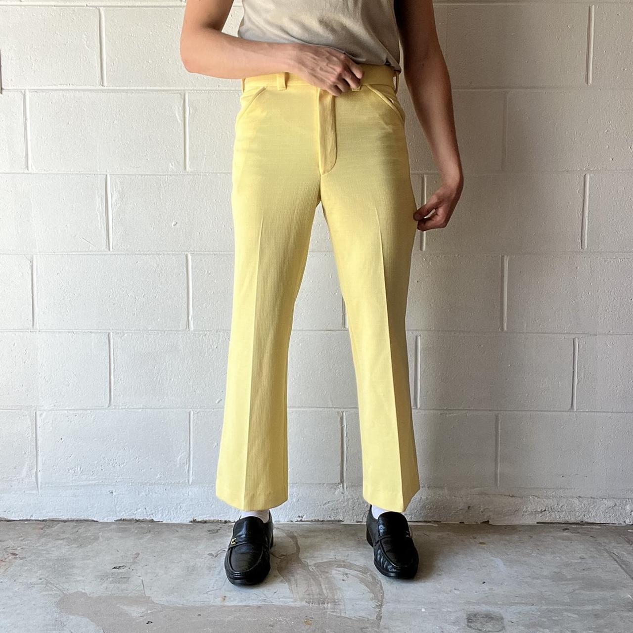 Vintage 1980s yellow slacks., Waist: 17...