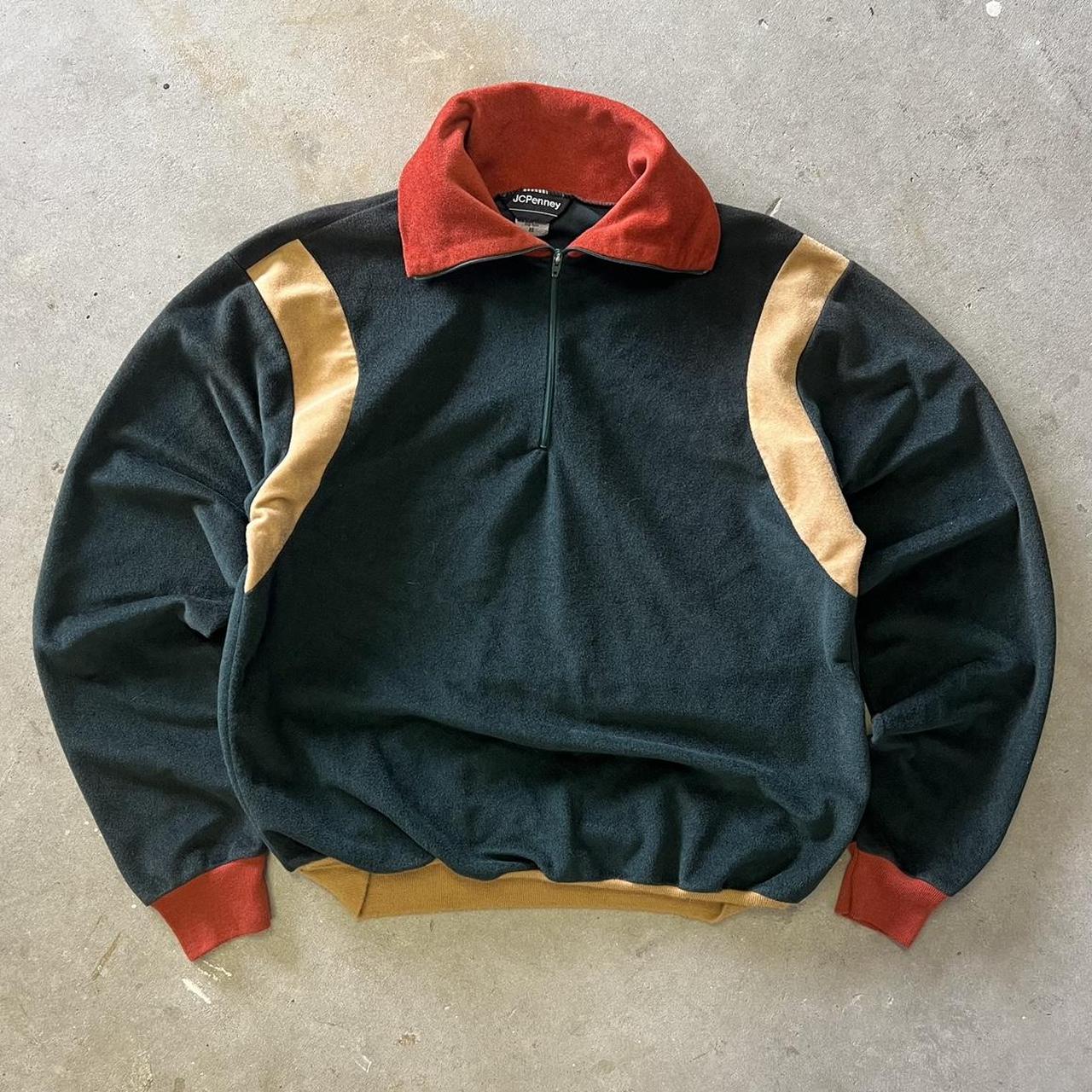Vintage 1970s JCPenney quarter zip total Ertl neck... Depop
