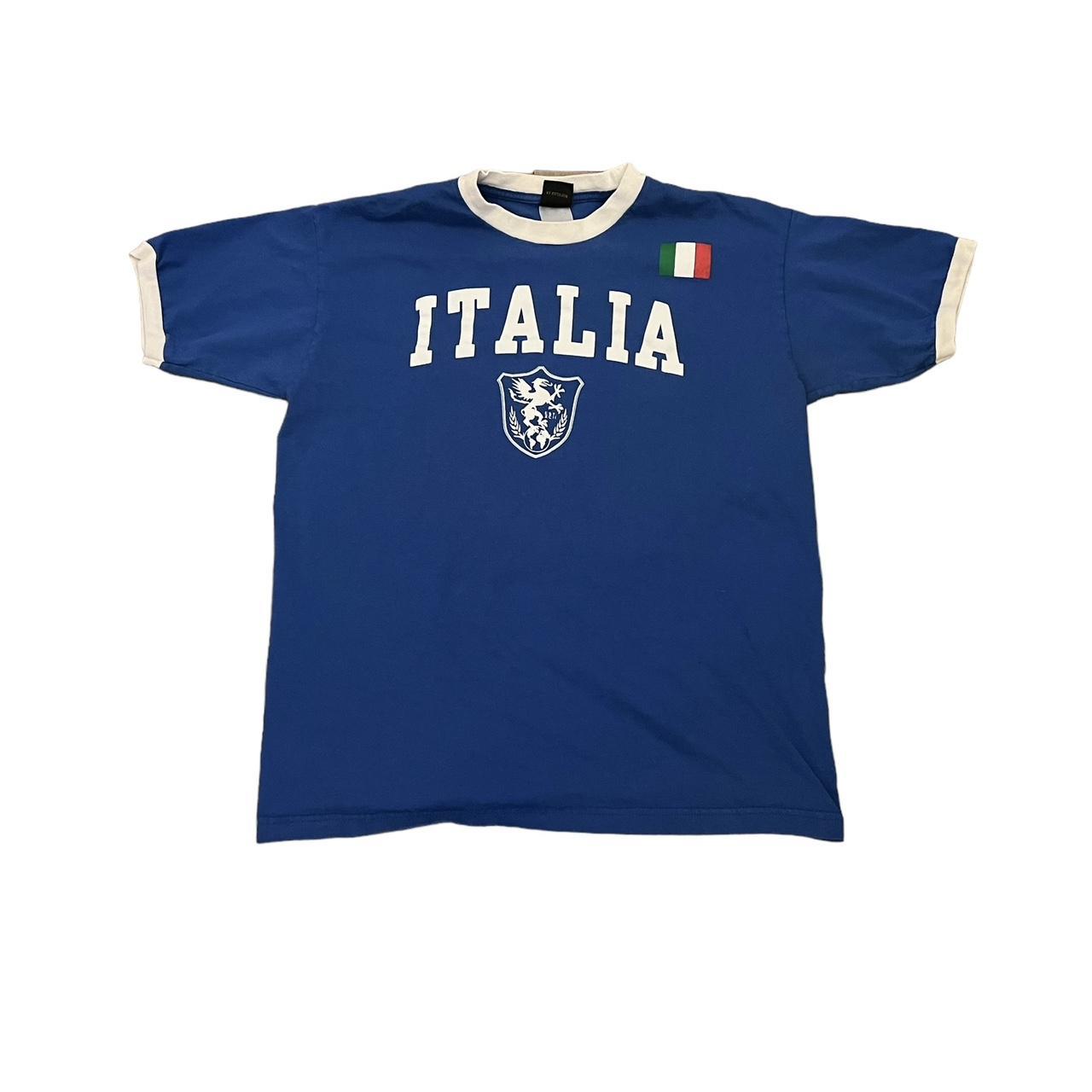 italia cotton jersey tshirt size marked: M best fit... - Depop