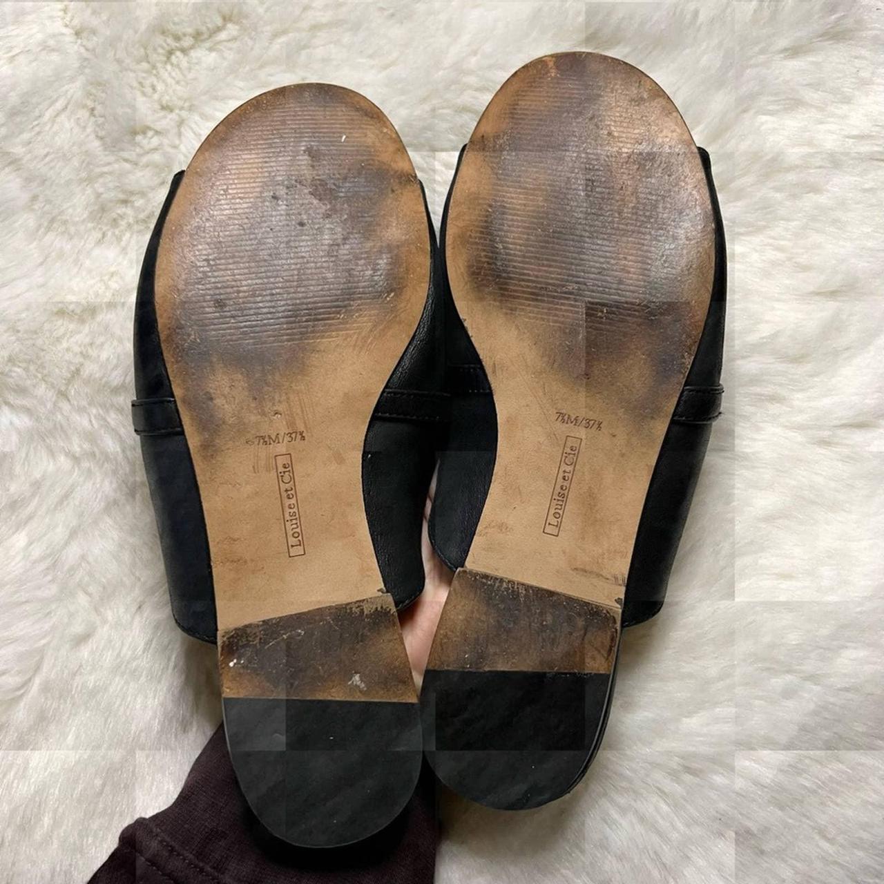 Louise et cie black leather block heels - Depop