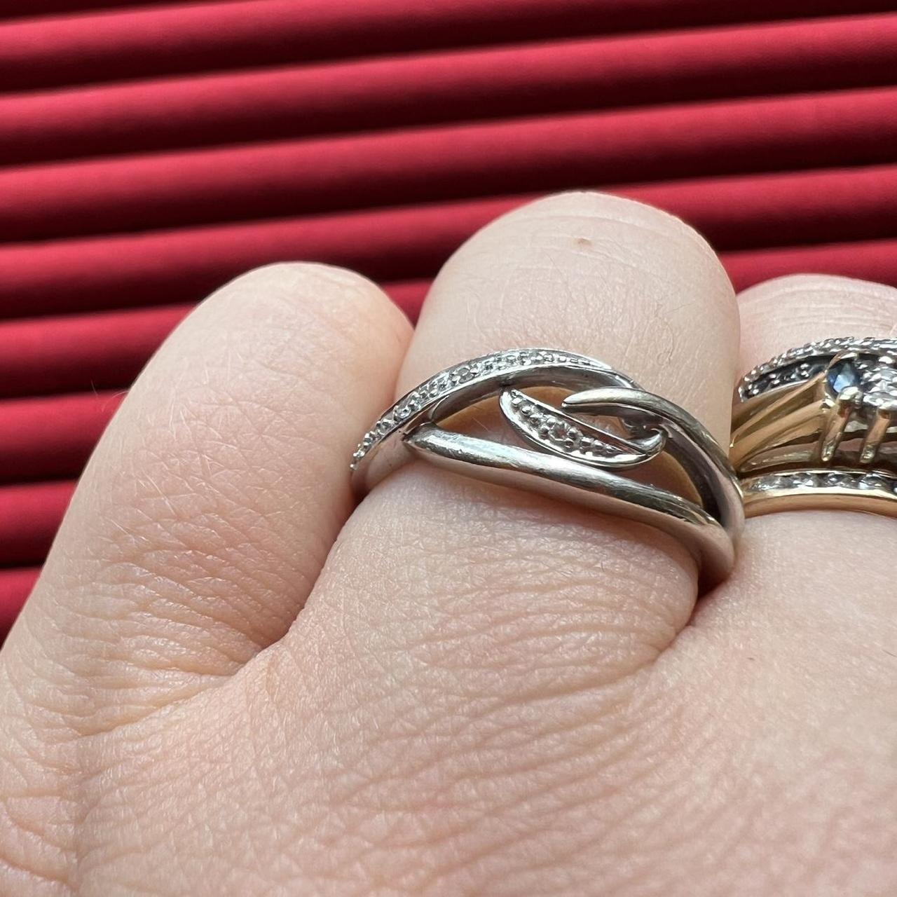 Women's Ring - Silver/Gold – 10K Solid White Gold… - image 2