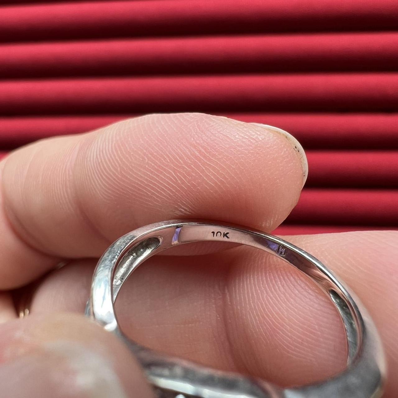 Women's Ring - Silver/Gold – 10K Solid White Gold… - image 3