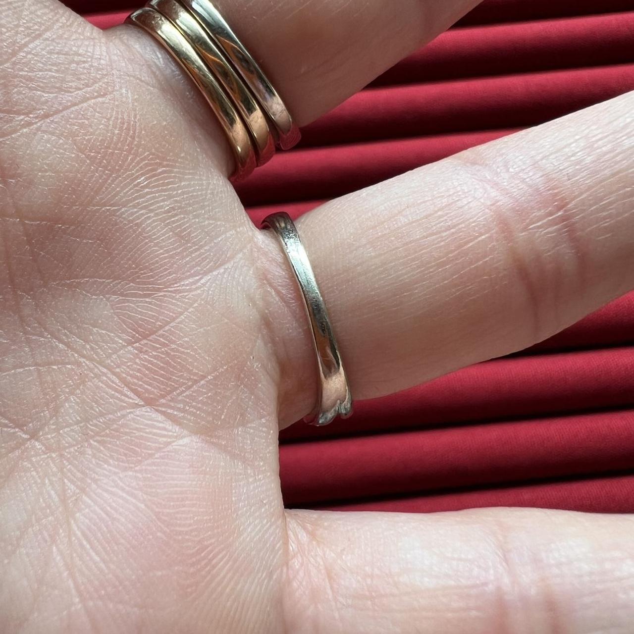 Women's Ring - Silver/Gold – 10K Solid White Gold… - image 8