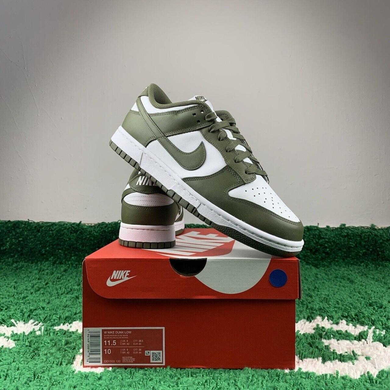 Women's Nike Dunk Low Medium Olive in a Women's size... - Depop