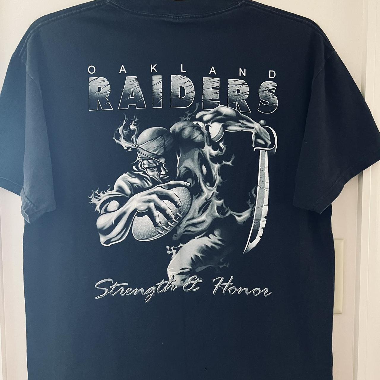 Vintage Raiders NFL Graphic Shirt Size L Brand: - Depop