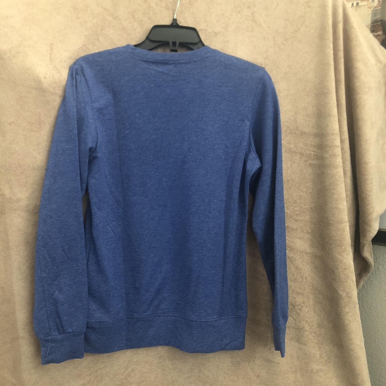 Women's Blue and White Sweatshirt | Depop