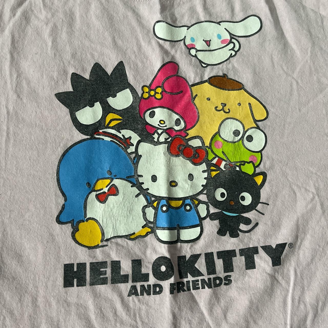 Hello Kitty Men's Pink and Black T-shirt | Depop