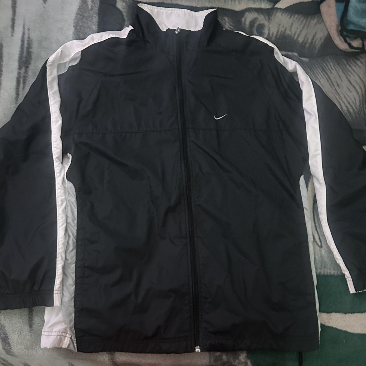 black and white Nike windbreaker small stein near... - Depop