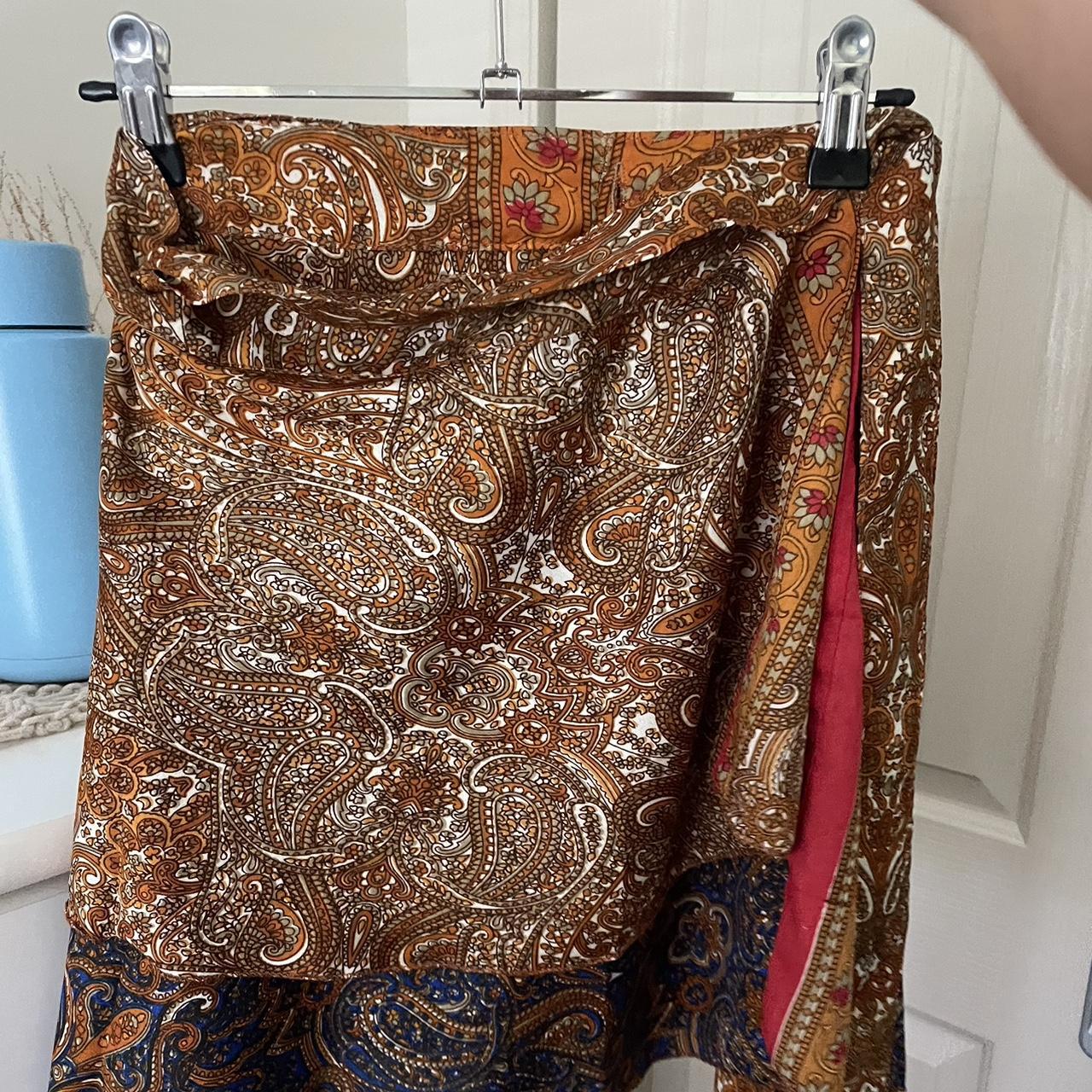 tree of life wrap skirt never worn would fit s/m... Depop