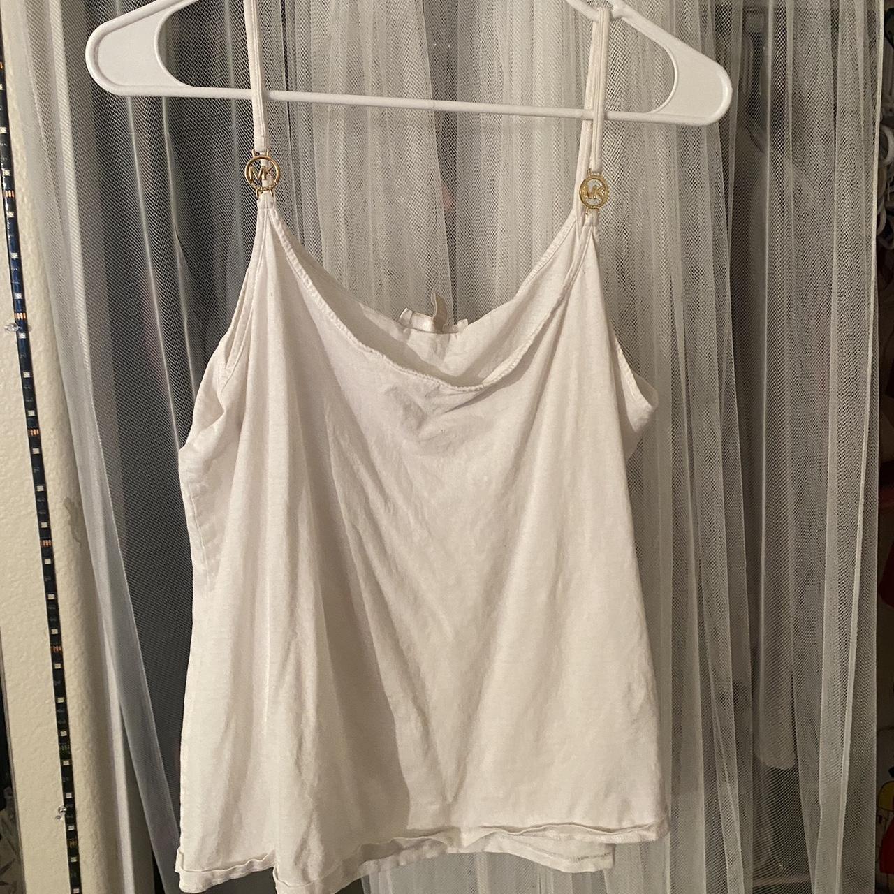 Michael Kors Women's White Vest | Depop