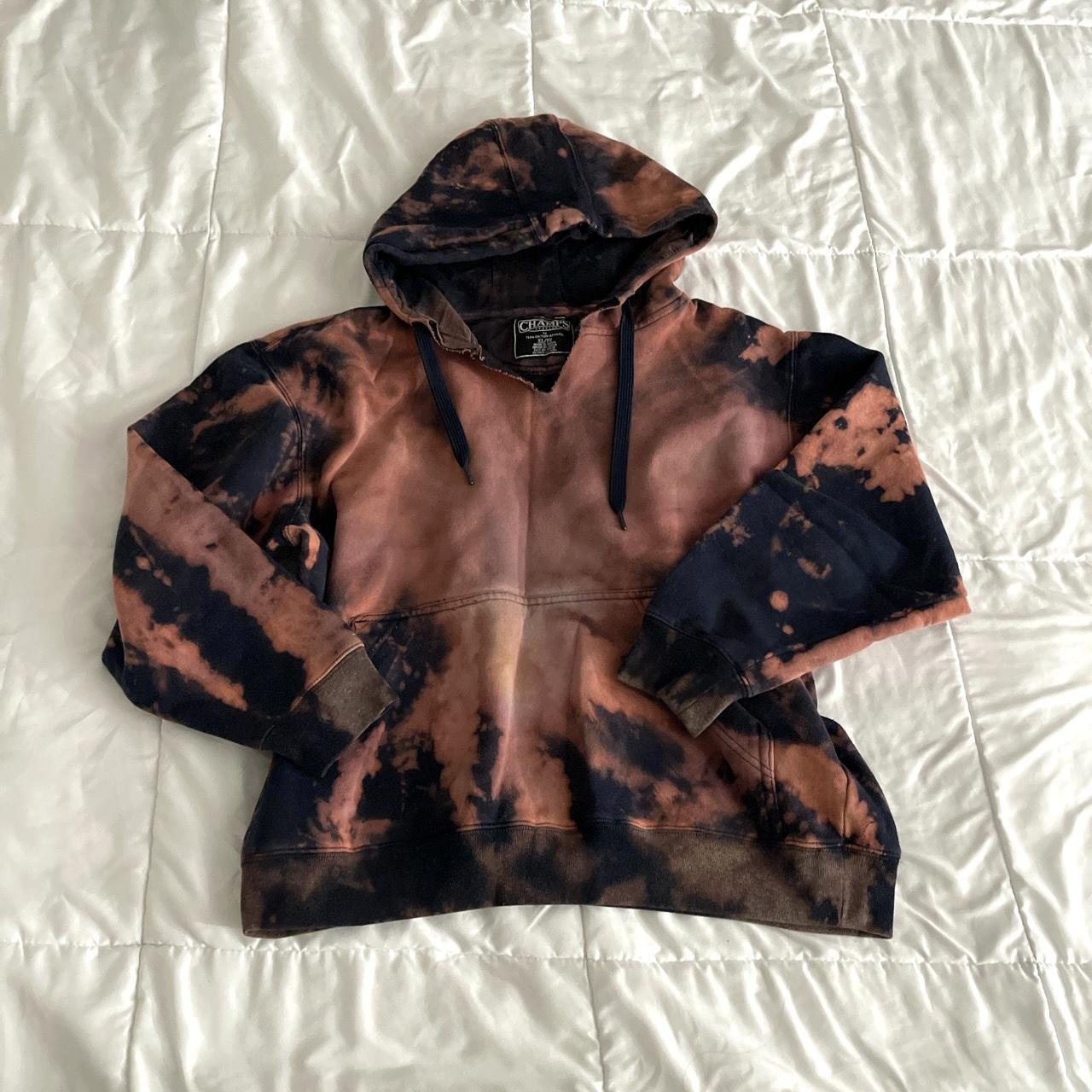 Reverse Bleach Tie Dye Hoodie Custom bleach tie Depop