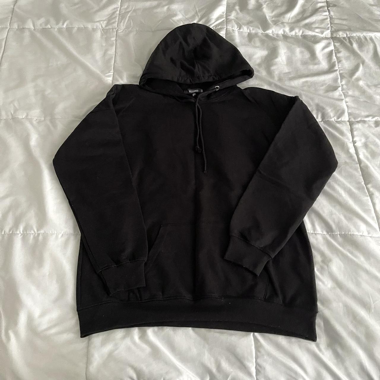 Black Missguided hoodie Plain black hoodie. Good. Depop