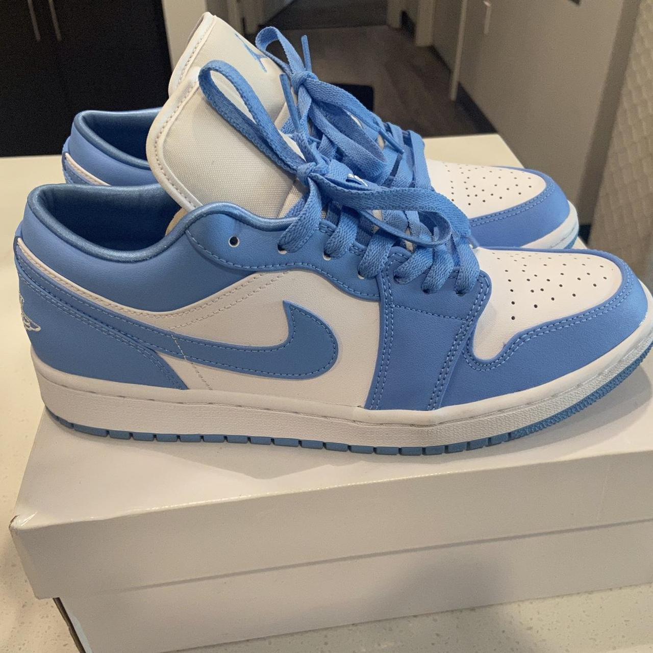 Jordan 1 Low University Blue Women's Size 10 - Depop