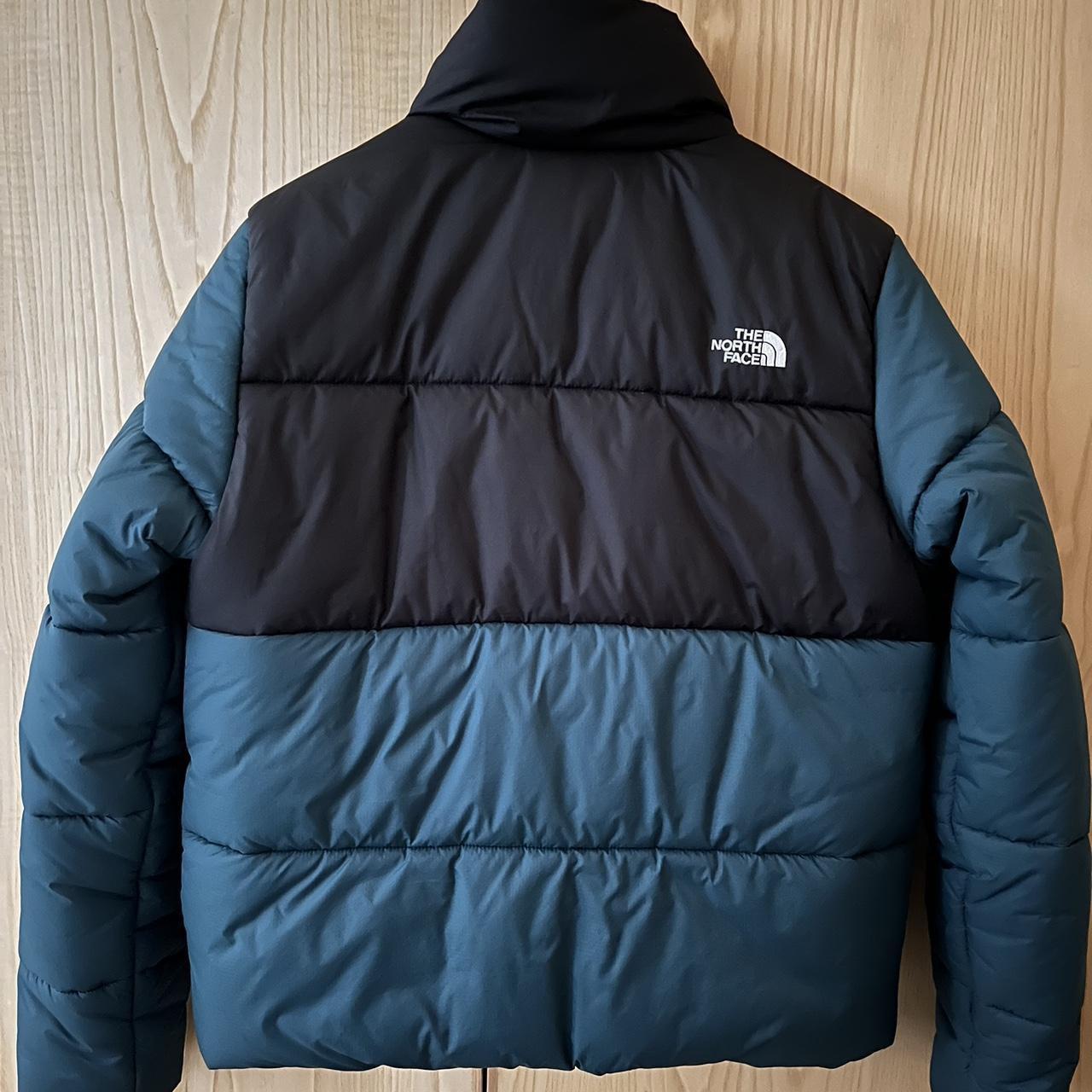 The North Face puffer jacket, size M, green and... - Depop