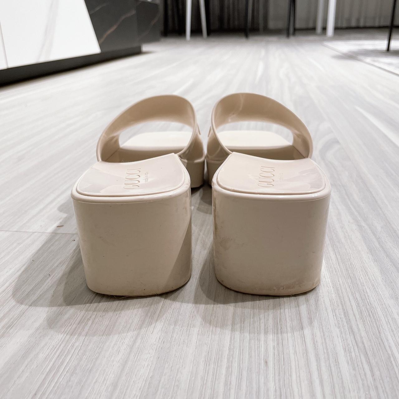 Gucci Women's Platform Block Heel Slide Sandals. In... Depop