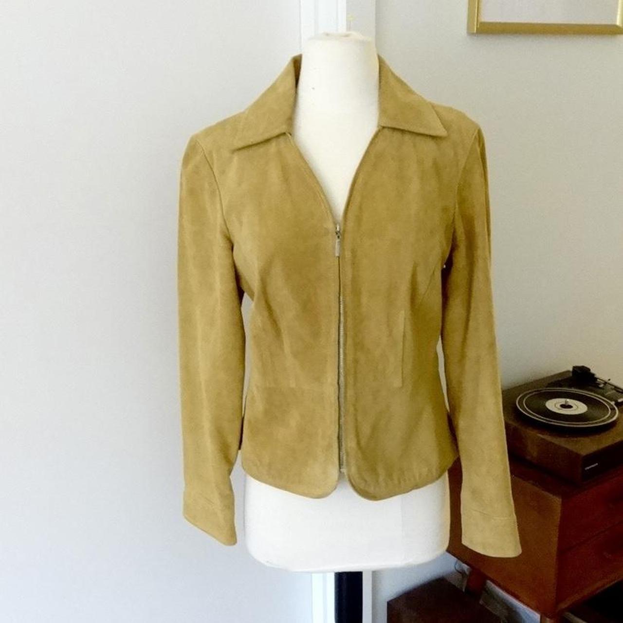 AMI Vintage Suede Mustard ZipUp Jacket Size... Depop