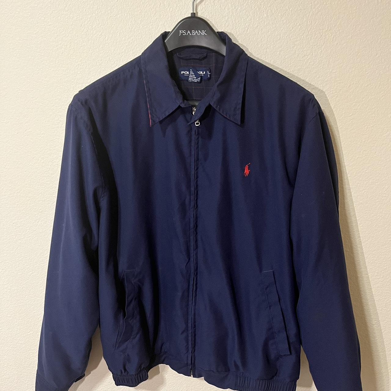 Dark blue Polo Golf bomber jacket. Material is thin... - Depop