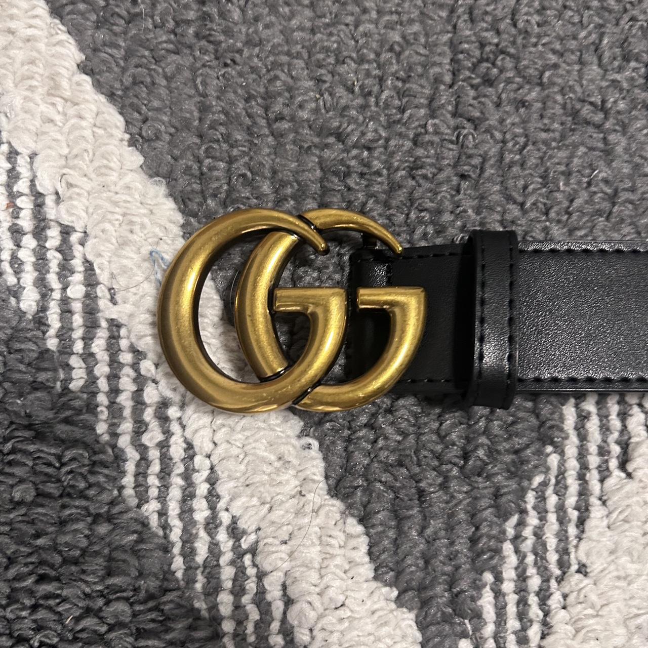 Gucci Men's Black and Gold Belt (2)