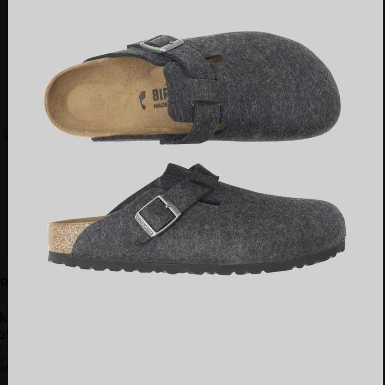 birkenstock boston grey felt