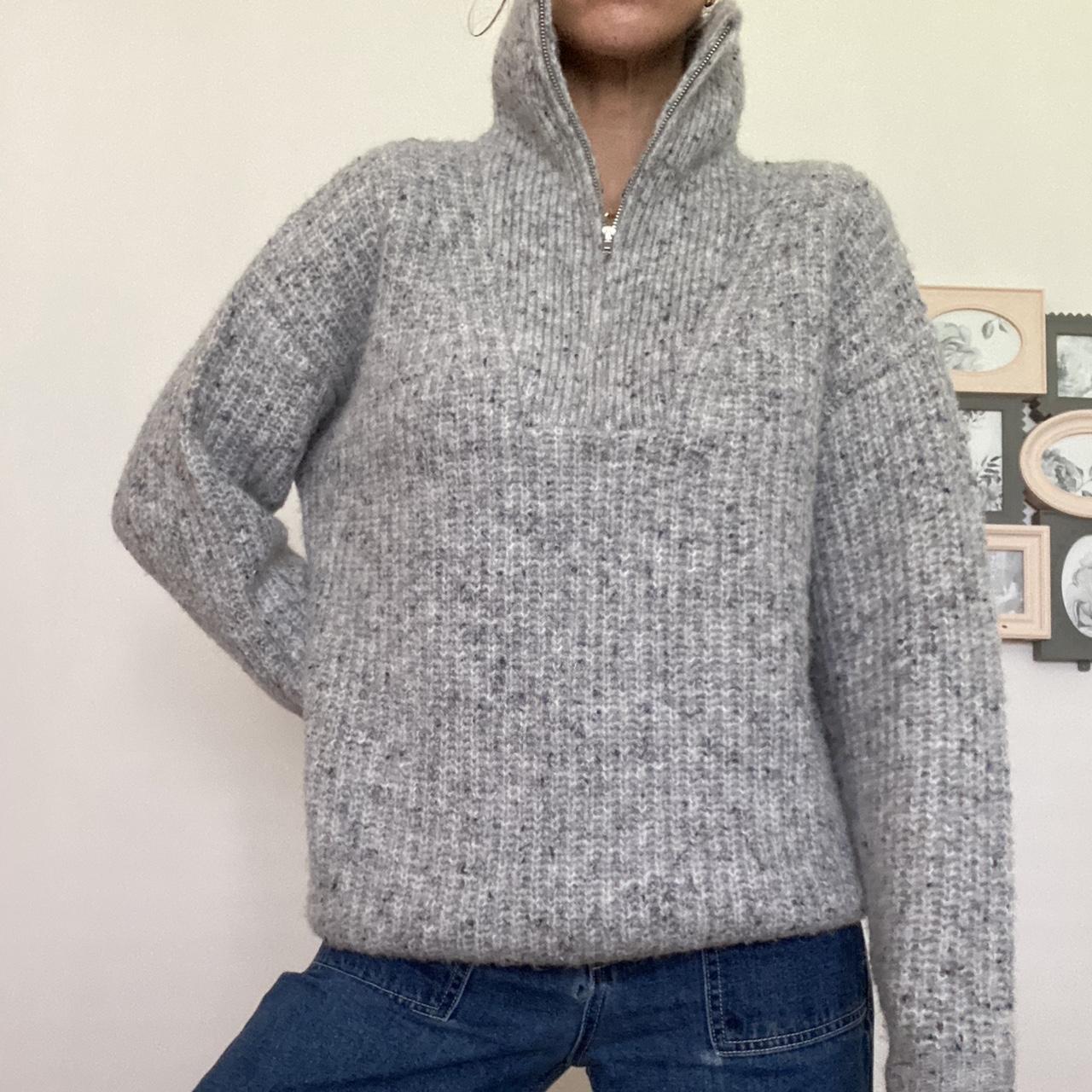 Primark grey zip through jumper. Size small. never... Depop