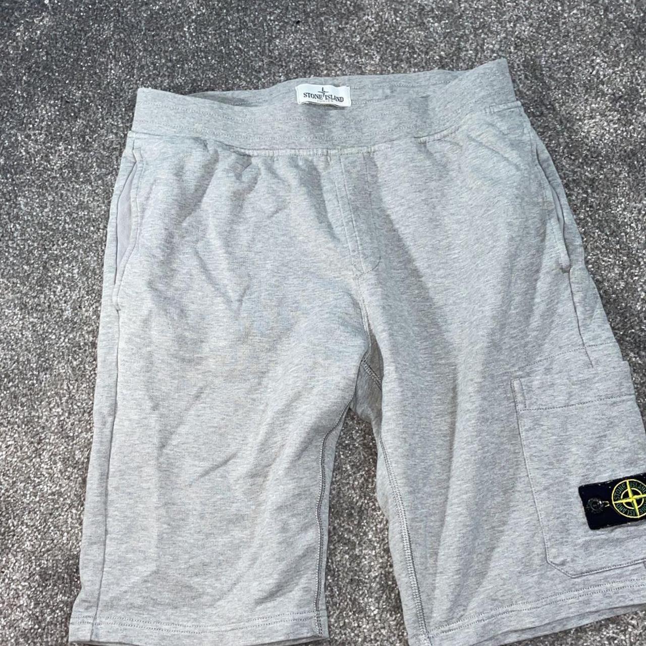 Stone Island Junior Grey Shorts | Depop
