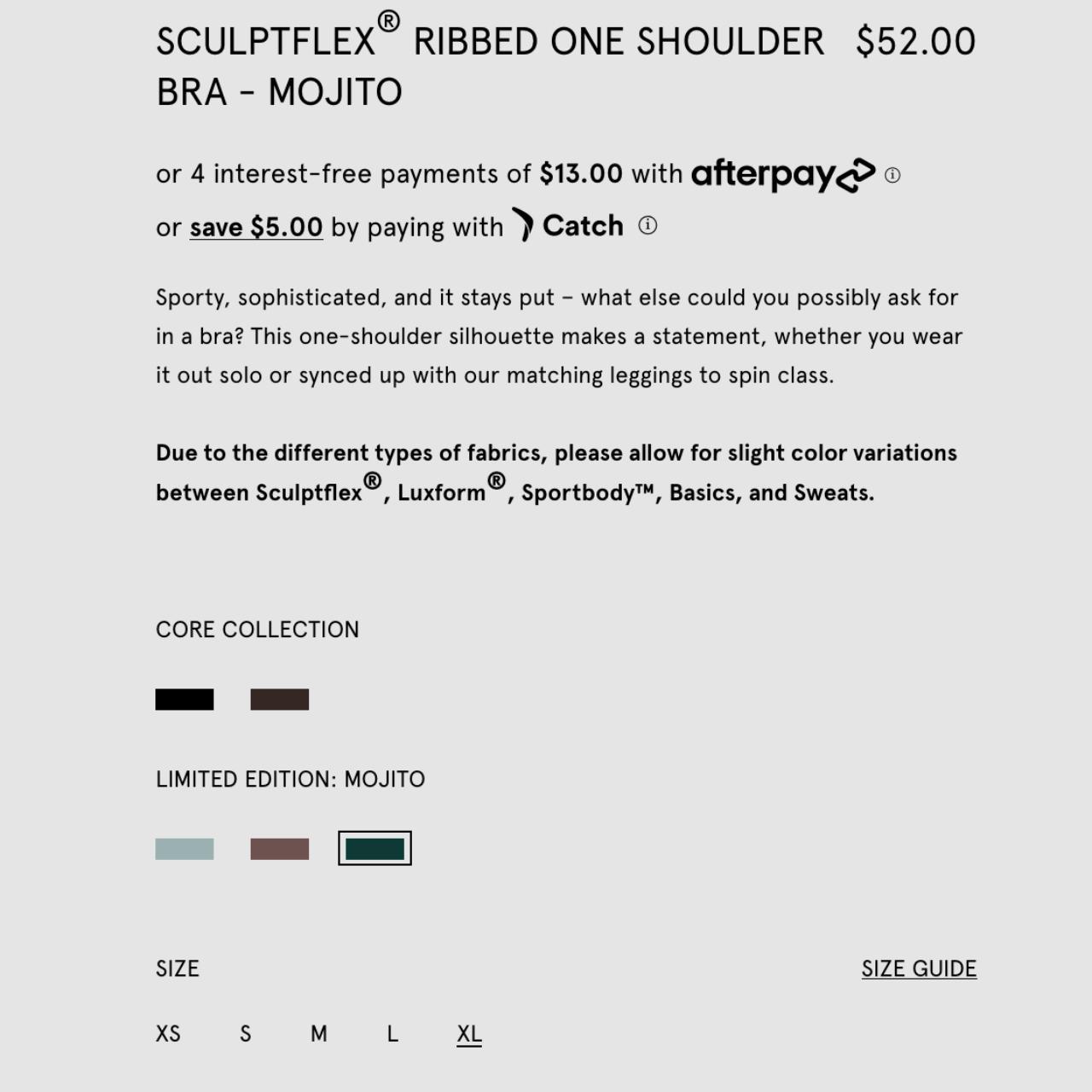 SET ACTIVE Sculptflex Ribbed One Shoulder Bra