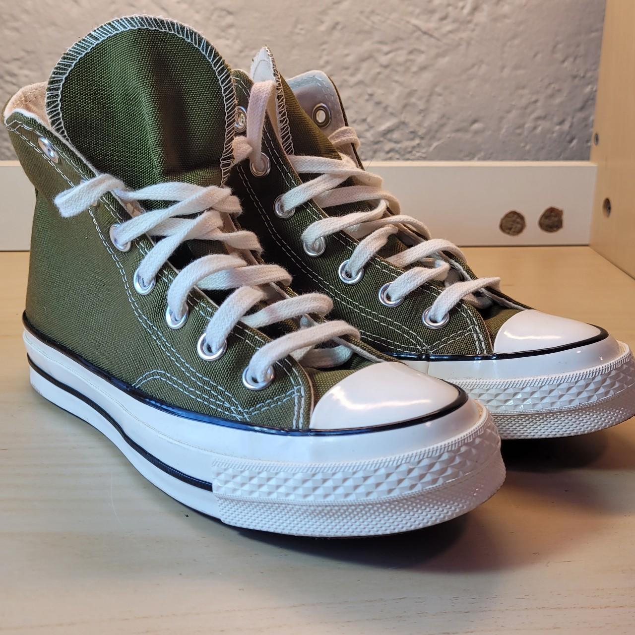 New forest green Converse high tops. Womens size 5.... Depop